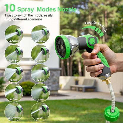 Retractable Garden Hose Reel, 1/2 in x 100 ft Automatic Slow Rewind System & - Image 7