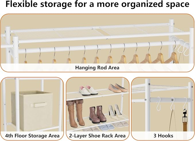 Wardrobe Closet, Portable Clothes Rack - Image 8