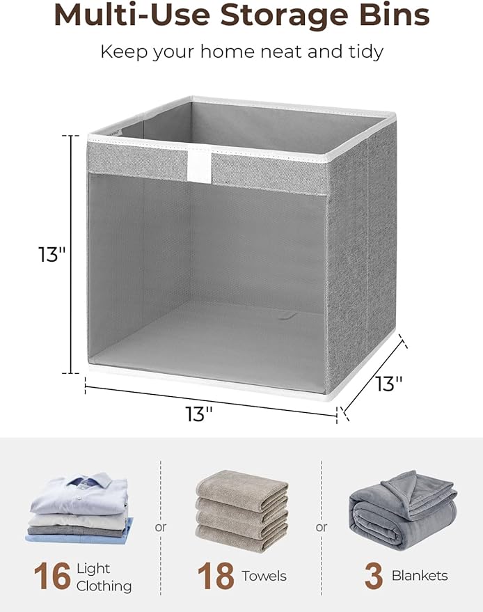 StorageWorks 13x13 Storage Cubes, Closet Storage Bins - Image 2