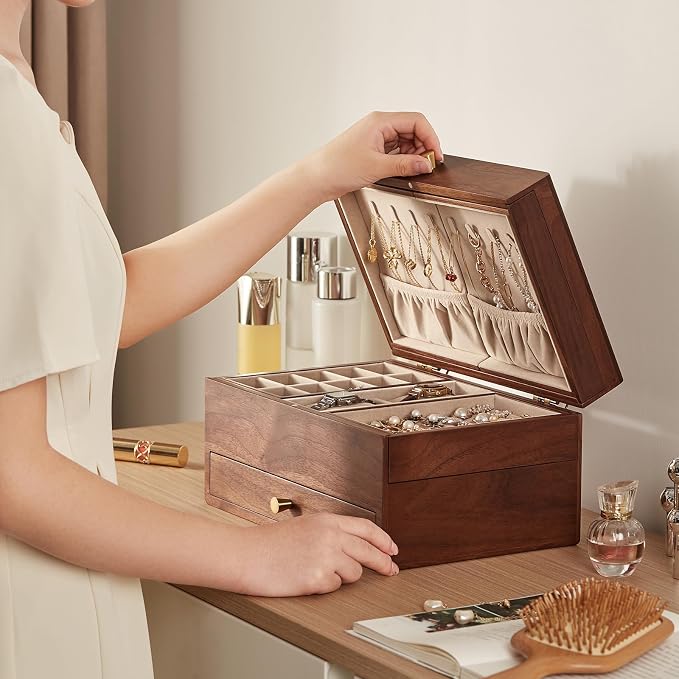 CHOSIN Black Walnut Wooden Jewelry Box - Image 6