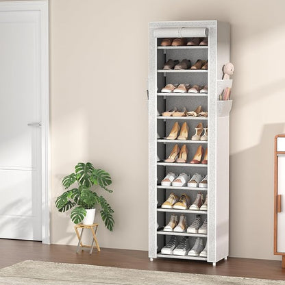 VTRIN Vertical Narrow Shoe Rack Organizer Tall Shoe Rack - Image 2