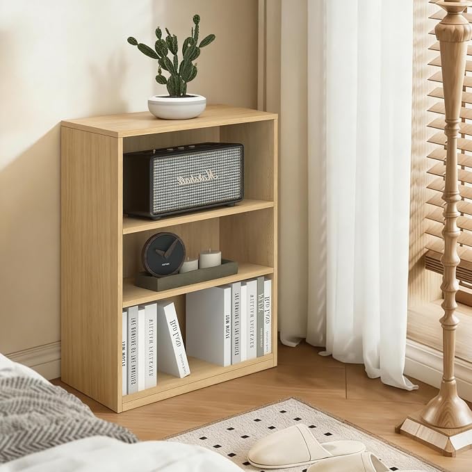 CTESNE【2026 Adjustable Shelves 3-Tier Bookcase, 71 inches, Wooden Open Display - Image 9