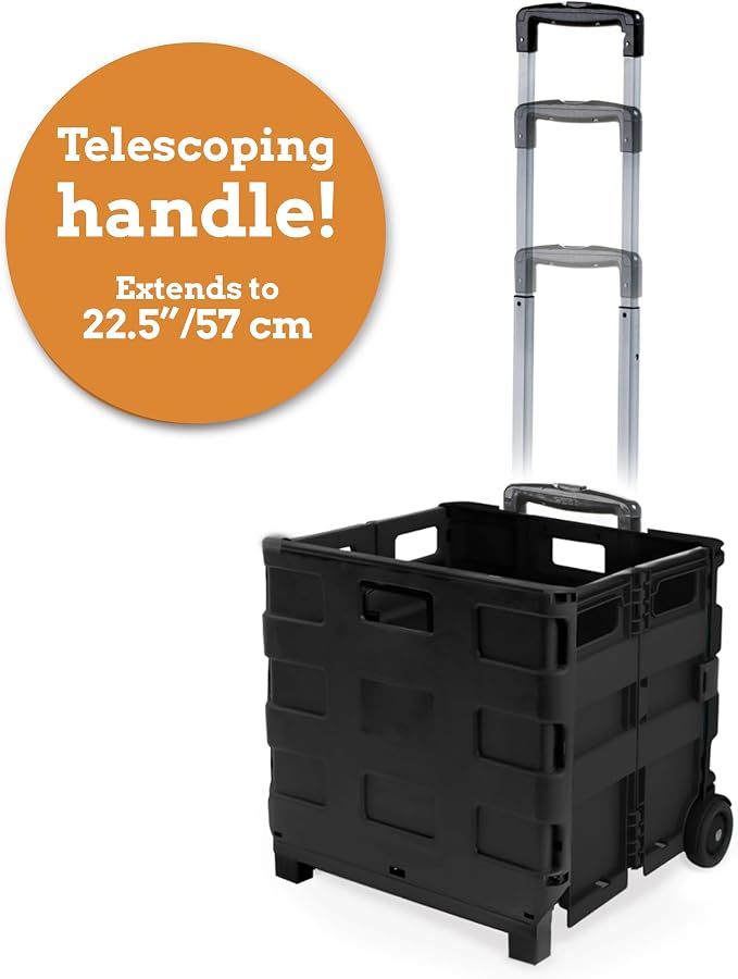 Collapsible Ultra-Slim Pack-N-Roll, 2 Wheel Utility Cart, - Image 4
