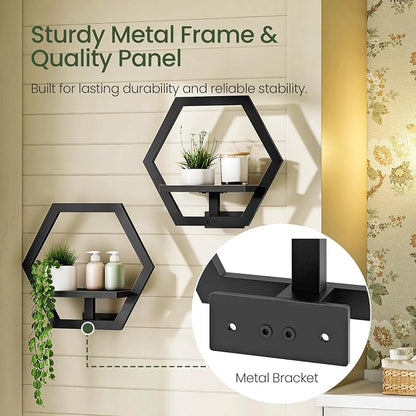 Floating Shelves Set of 2, Wall Planters - Image 5