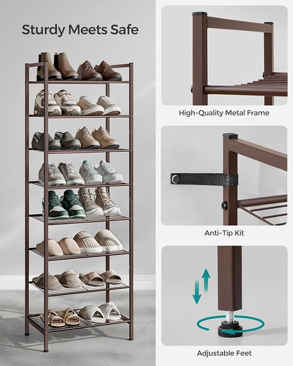 SONGMICS Metal Shoe Rack, Free Standing Shoe Organizer - Image 6