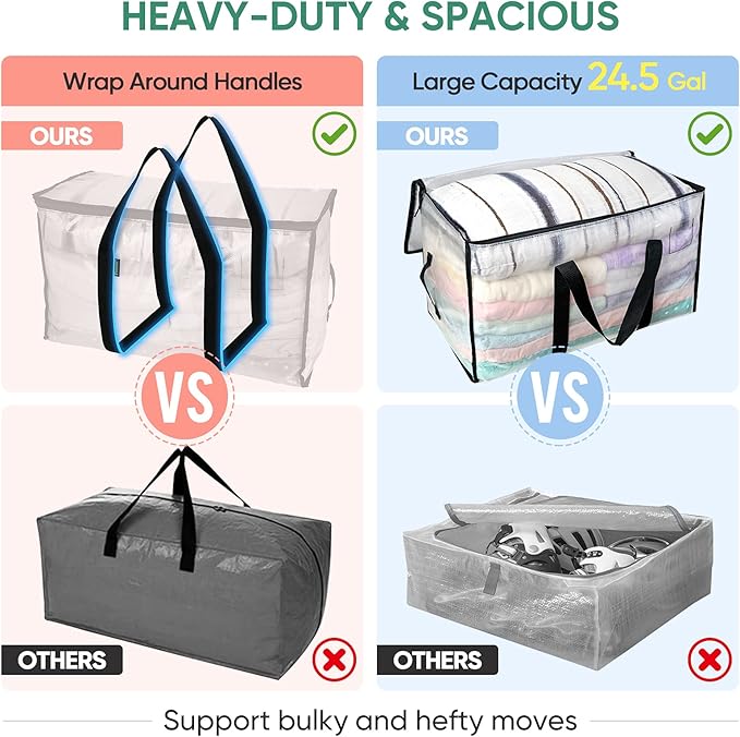 BALEINE 12-Pack Oversized Moving Bags - Image 4