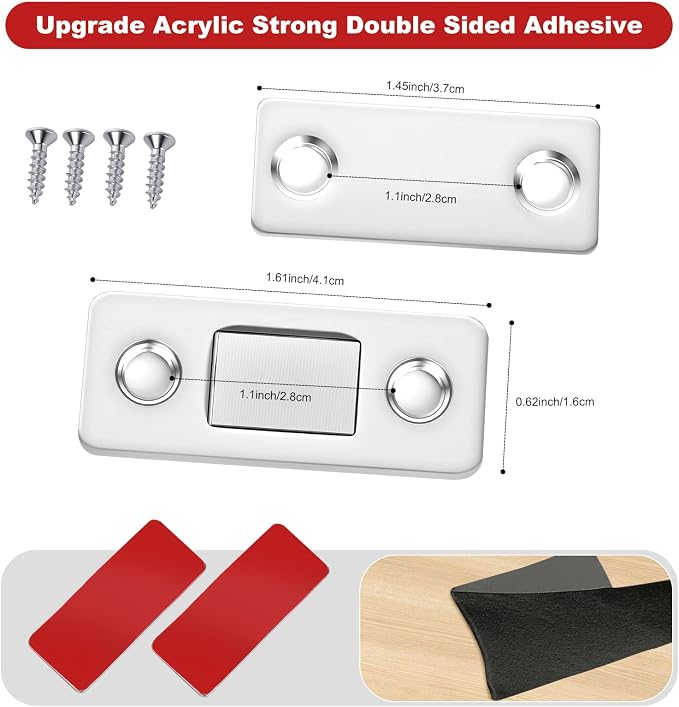 Cabinet Magnetic Catch 12 Pack Ultra Thin Cabinet Door Magnetic Catch - Image 2