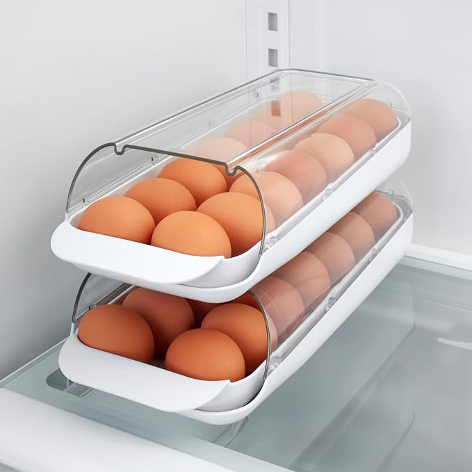 YouCopia FridgeView Rolling Egg Holder, BPA-Free Stackable Eggs Organizer - Image 5