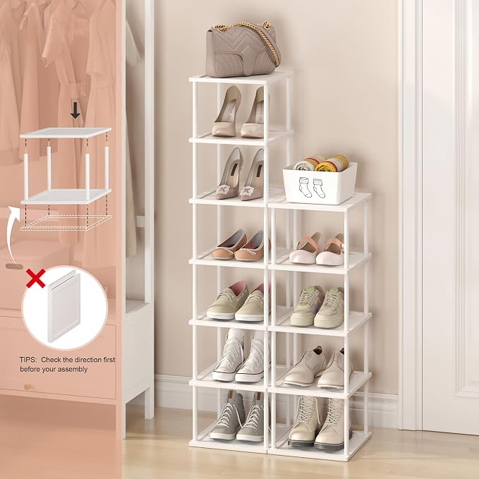 Bamboo Free Standing Shoe Rack Shelf Multi Tier Tall Wooden Stackable Shoes - Image 4