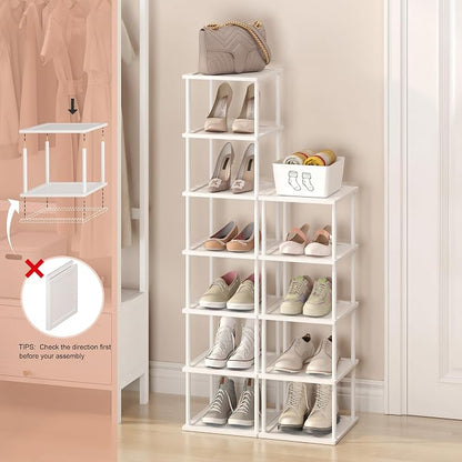 Bamboo Free Standing Shoe Rack Shelf Multi Tier Tall Wooden Stackable Shoes - Image 4