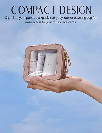 Popvibe Clear Makeup Bag Travel Cosmetic Case Transparent Toiletry Bag - Image 5