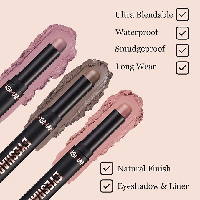 Neutral Eyeshadow Stick Cream Eyeshadow Pencil Makeup, High Pigmented - Image 3