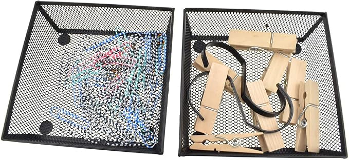 HAHIYO Stackable Mesh Tray Cup 6 x 6 x 2 inches Sturdy Container - Image 5