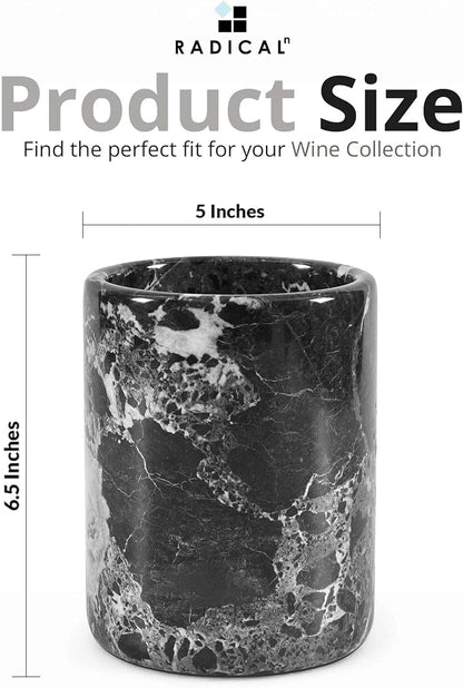 Radicaln Marble Wine Chiller Black 6.5" Inches Handmade Beverage Cooler - Image 6