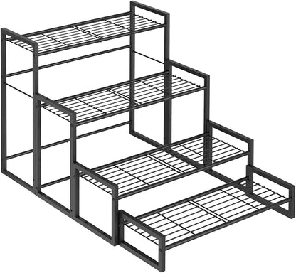 VyGrow Plant Stand, 4 Tier Widened Stackable Tiered Plant Stand, Upgraded by VyGrow