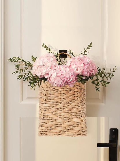 VerdantVibes Handwoven Wall Hanging Basket – Natural Water Hyacinth Basket - Image 9
