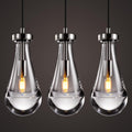 Raindrop Pendant Lights Set of 3, Modern Pendant Lights Kitchen Island 3 Pack, Brushed Nickel Island Light, Pendant Light for Bedroom Bathroom, Chandelier for Living Room Hallway