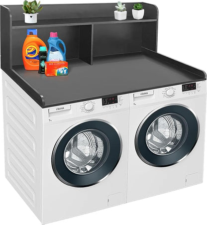 Royxen 2-Tier Washer Dryer Countertop, 19.5"H Wood Washer and Dryer Topper by Royxen