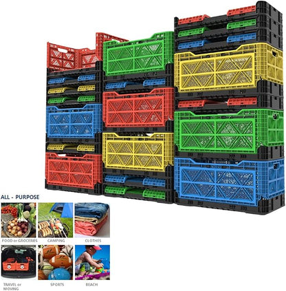 Bigant Heavy Duty Collapsible & Stackable Plastic Milk Crate - Image 6