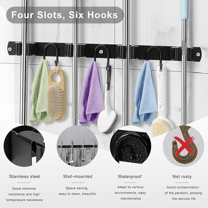 Mop Broom Holder Wall Mount - Image 3