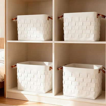 boldmonkey Storage Basket 3 Pack, Cube Felt Fabric Storage Box - Image 8