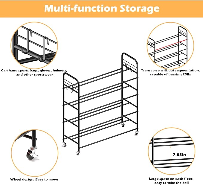 Ball Storage - Basketball Cart - Image 3