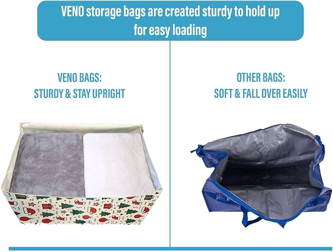 VENO 4 Pack Moving Bags and Large Christmas Decoration Storage Bins - Image 5