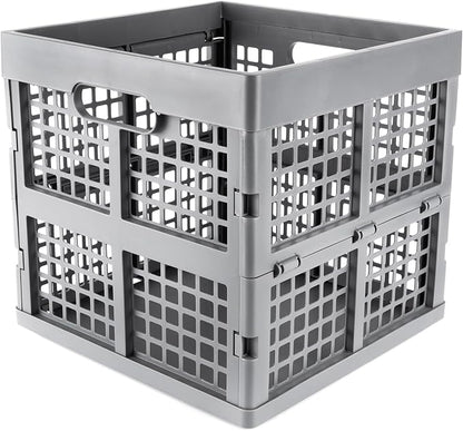 3-Pack Collapsible Plastic Storage Crates, Foldable Crates - Image 2
