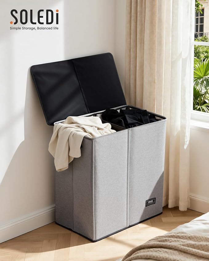 SOLEDI Large Double Laundry Hamper - Image 7