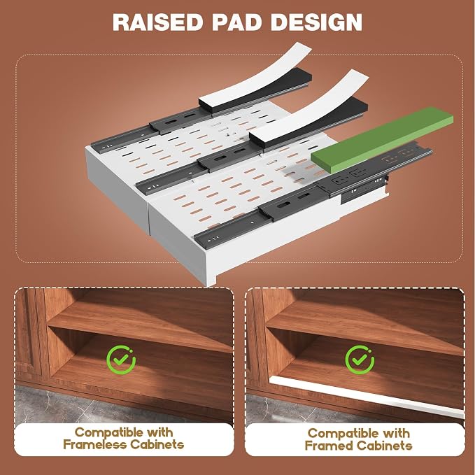 1 Pack Pull Out Cabinet Organizer Expandable Width and Depth, Slide Out Drawers - Image 2