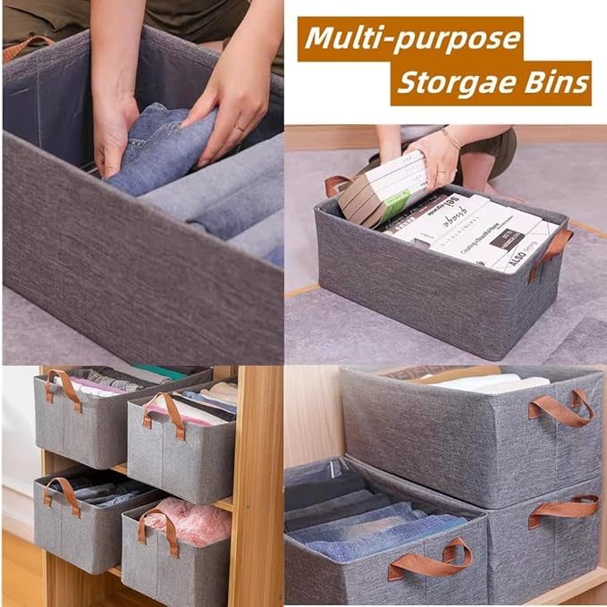 Fordonral Pack of 3 Large Capacity Storage Bins Closet Organizer System - Image 4