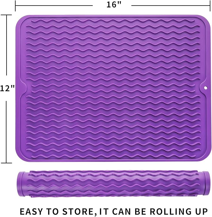 Silicone Dish Drying Mat for Multiple Usage, Easy clean, Eco-friendly, - Image 2
