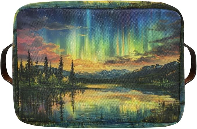 Iridescent Northern Lights Tree Storage Bins Box Foldable Shelf Basket - Image 8