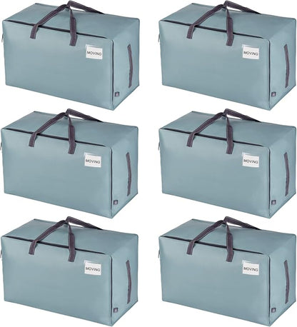 VENO 6 Pack Moving Bags and Large Christmas Decoration Storage Bins by Veno