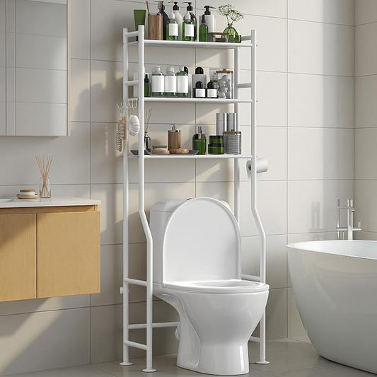 3-Tier Over The Toilet Storage Organizer, Space-Saving Bathroom Rack by AriseWork