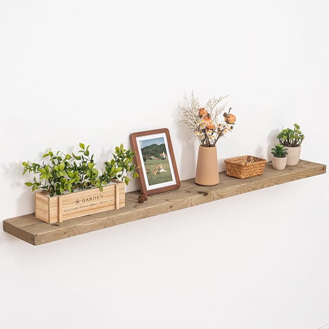 Solid Wood Floating Shelves by FLYJOE