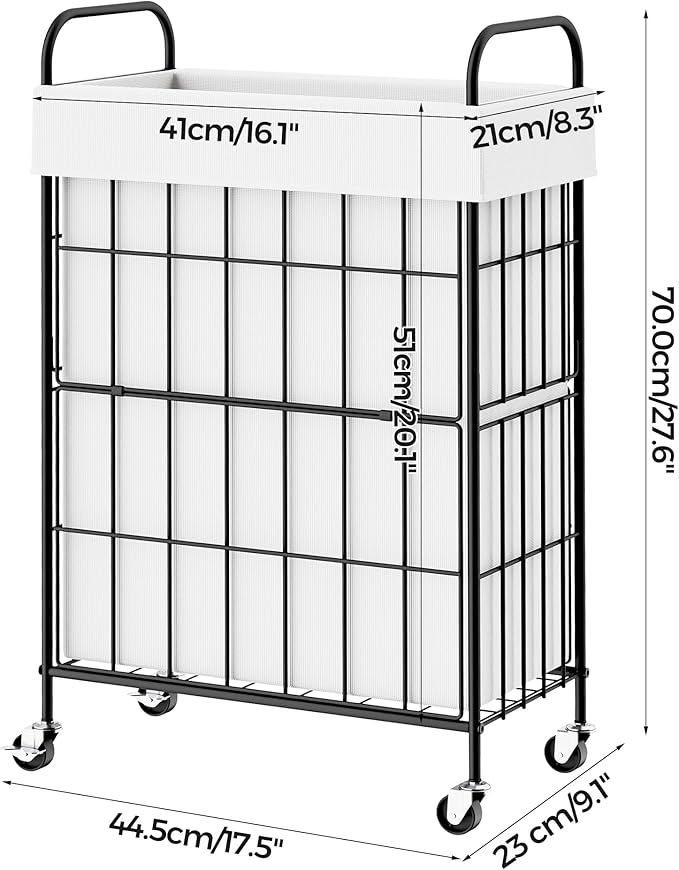 Slim Laundry Hamper, 60L Laundry Basket - Image 7