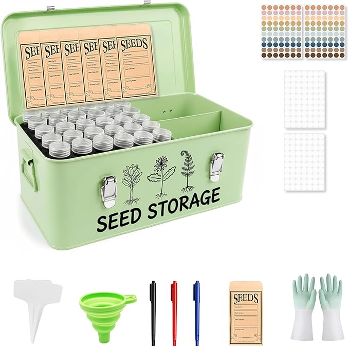 Metal Seed Storage Box Organizer by FOCHIERF