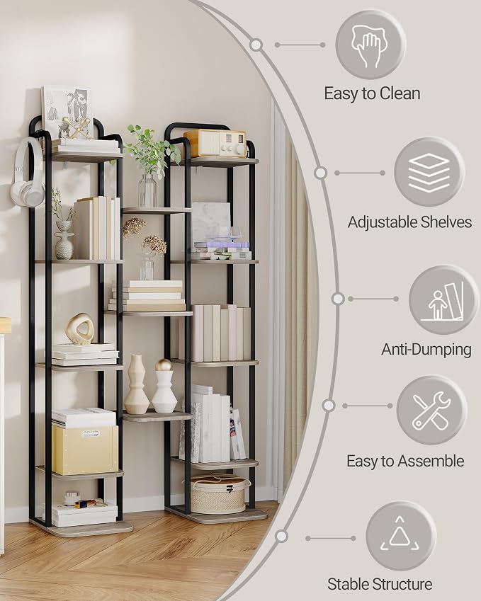 Hzuaneri 8 Tiers Vertical Shoe Rack, Narrow Shoe Tower, Tall Shoes Shelf - Image 7