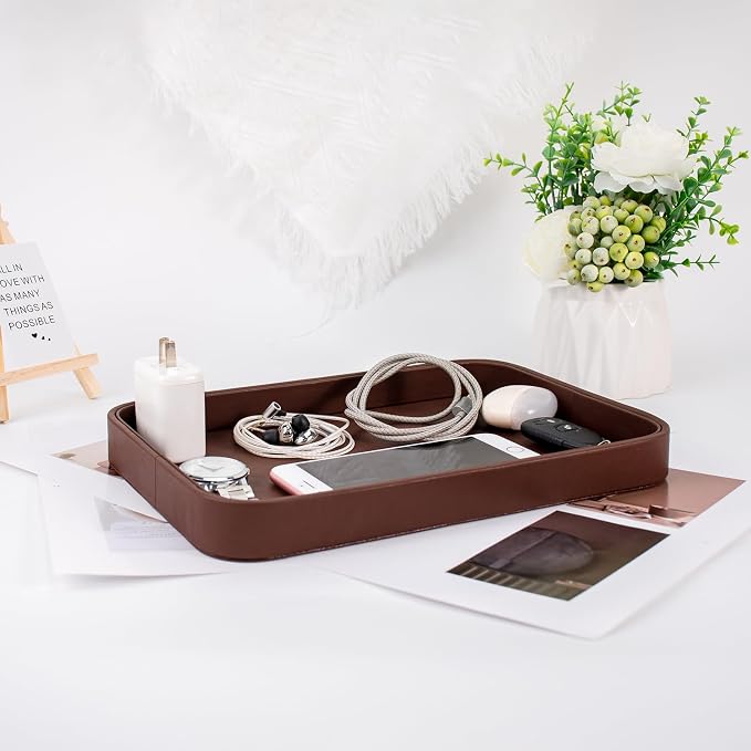 SANQIANWAN Faux Leather Valet Tray - Image 5