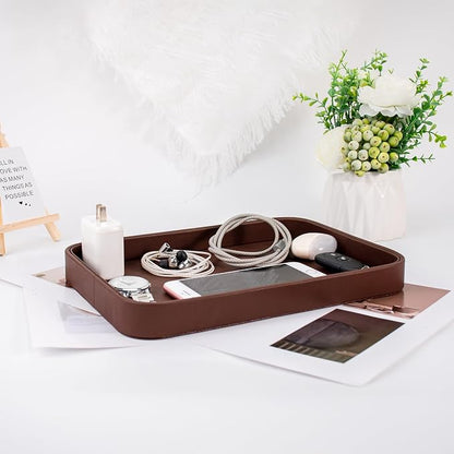 SANQIANWAN Faux Leather Valet Tray - Image 5