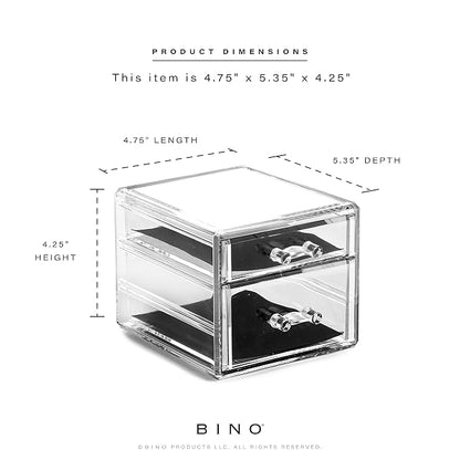BINO THE MANHATTAN SERIES Acrylic Makeup Drawer Organizer- 2 Drawer Small | - Image 2
