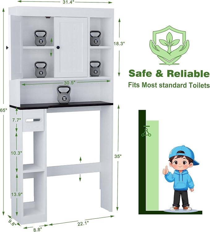 Over The Toilet Storage Cabinet - Image 2