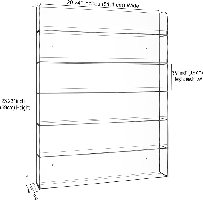 AMT Acrylic Nail Polish Racks for the Wall, Essential Oils Organizer. Holds up - Image 4