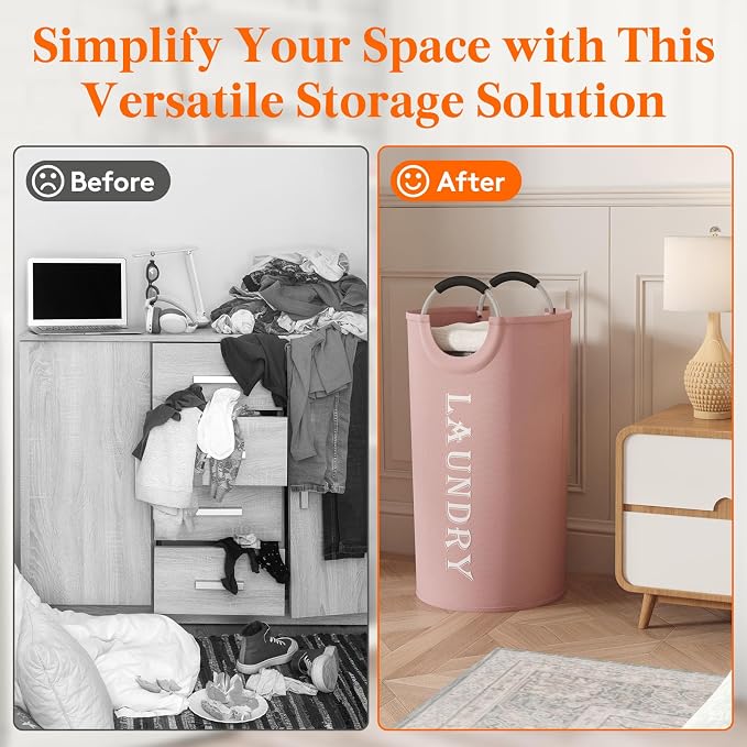 Lifewit 100L 2-Pack Large Laundry Basket, Collapsible Laundry Hamper - Image 6