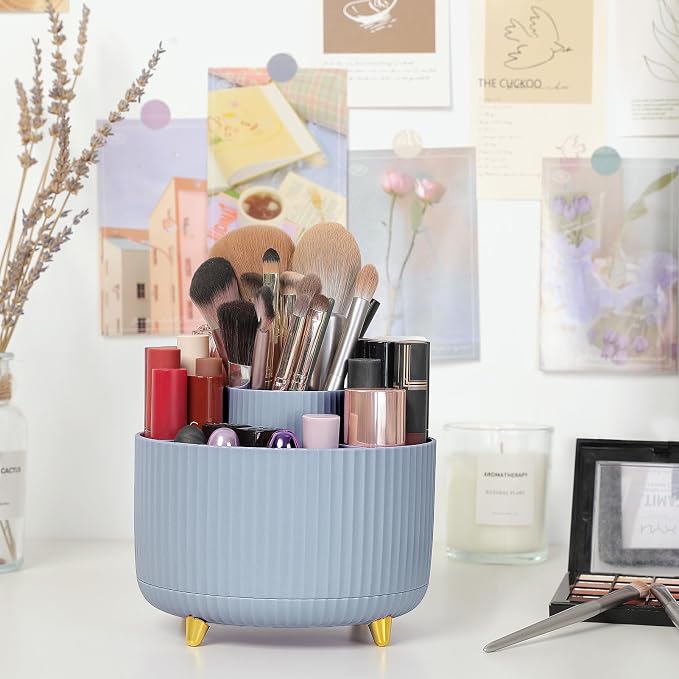 SKYDUE 360 Degree Rotating Desk Organizer, Dual-Purpose Pencil Pen Holder - Image 5