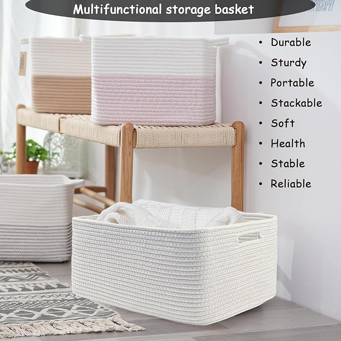 COMFY-HOMI 3 pcs Large Storage Baskets - Image 5