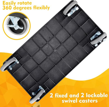 ELAFROS Heavy Duty Plastic Utility Cart 34 x 17 Inch - Image 3