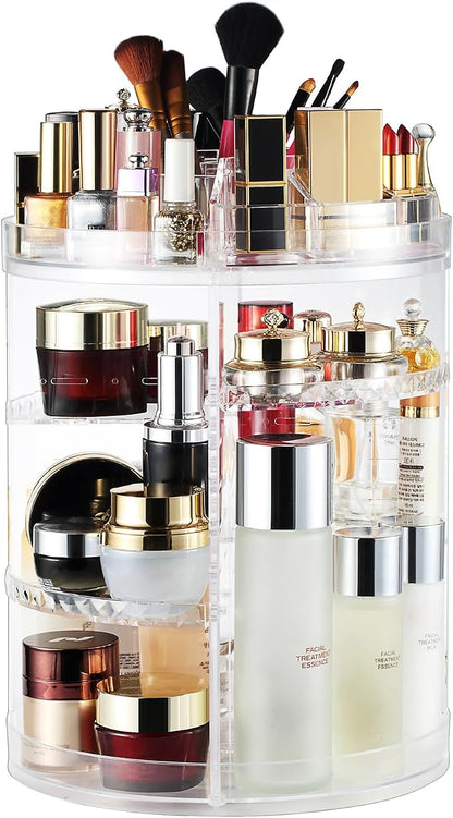 AMEITECH Makeup Organizer, 360 Degree Rotating Adjustable Cosmetic Storage by AMEITECH