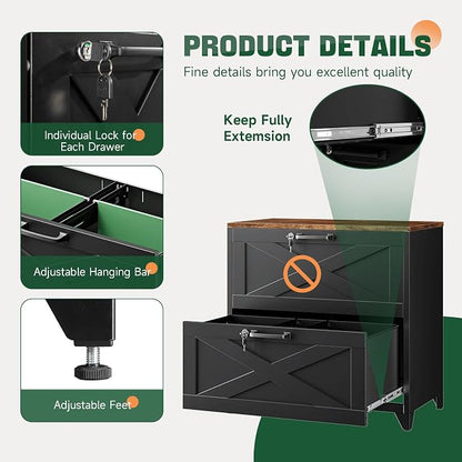 Letaya 2 Drawer File Cabinet - Image 6